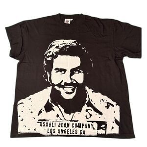 Asaali Jean Co Pablo Escobar El Chapo Tee 3XL Heavyweight Cartel Kingpins Black